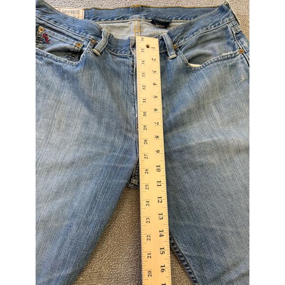 Polo Ralph Lauren Vintage Men's Jeans W33 L34 Straight Leg Blue Denim Authentic - Picture 7 of 16